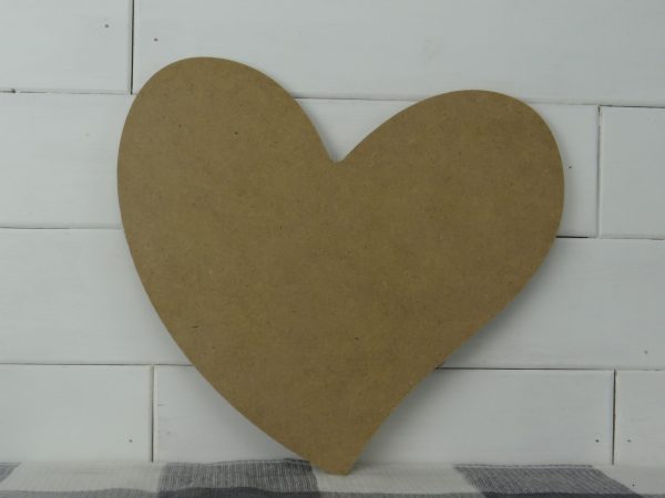 Wood Slanted Heart Blank