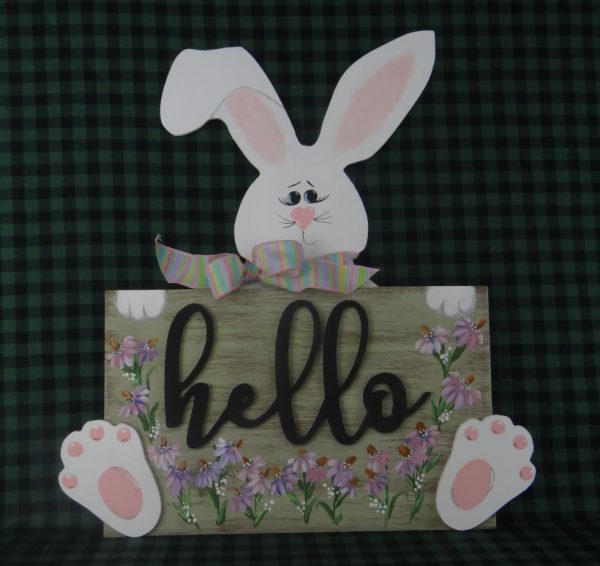 Bunny with hello Sign Kit