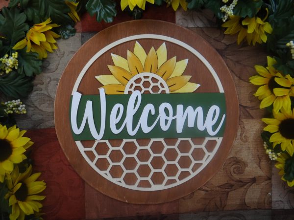 Sunflower Honeycomb Welcome Overlay