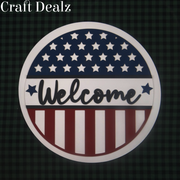 Welcome, Stars and Stripes Overlay