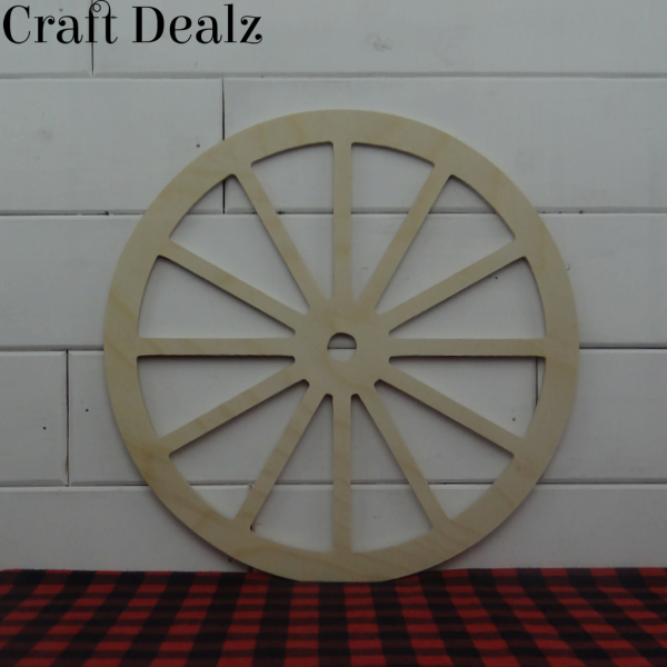 Wood Wagon Wheel Cutout