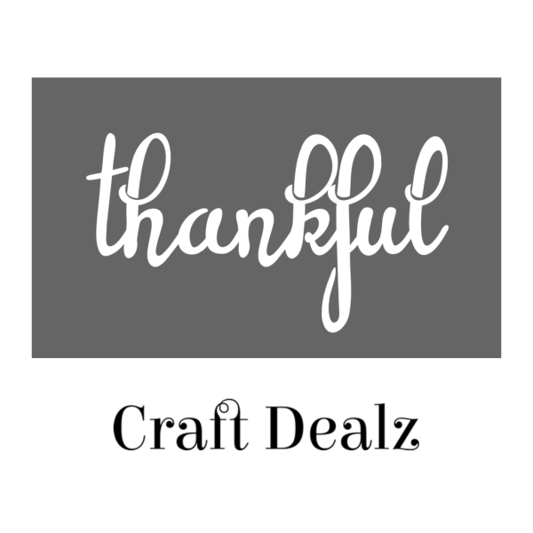 Small thankful Stencil