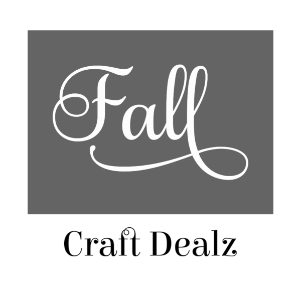 Fall Script Stencil