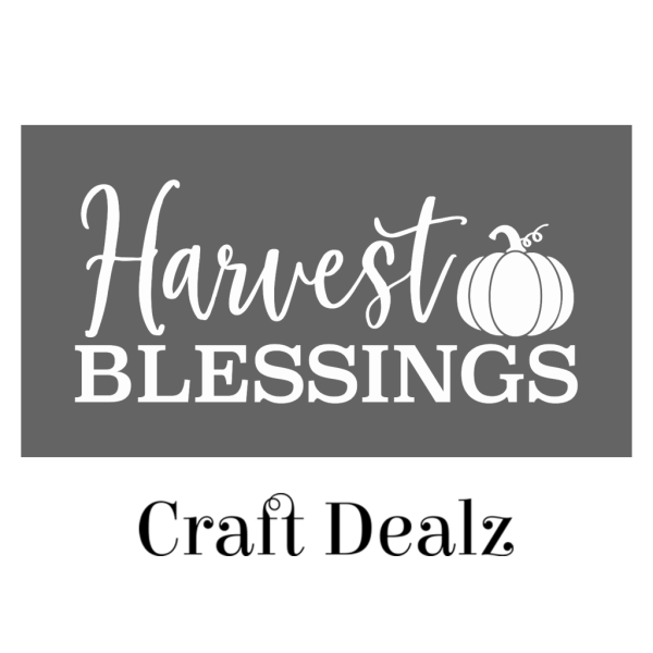 Harvest Blessings with Pumpkin Stencil