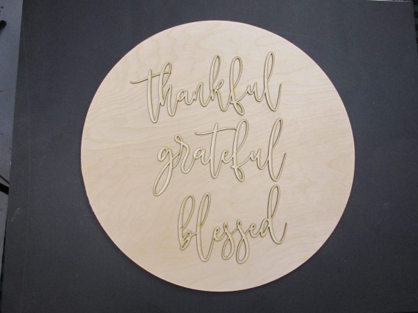 Laser Grateful, Thankful, Blessed words - Image 2