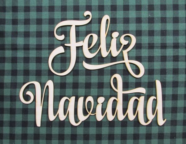 Laser Feliz Navidad words