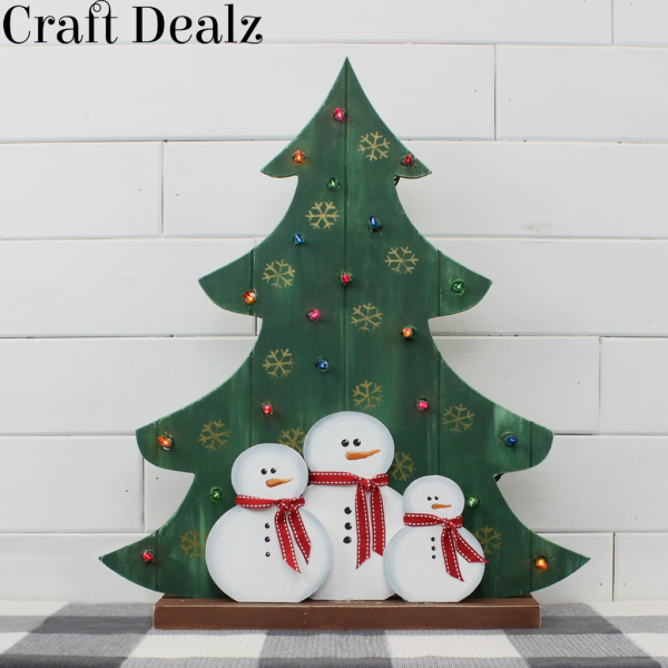 Snowmen w 1/4" Faux Pallet Tree Kit