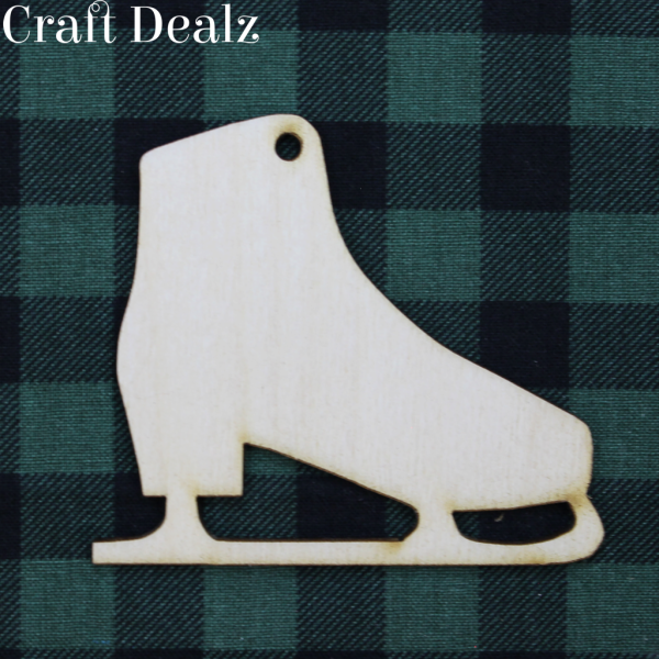 Wooden Ice Skate Ornament 3 Pack