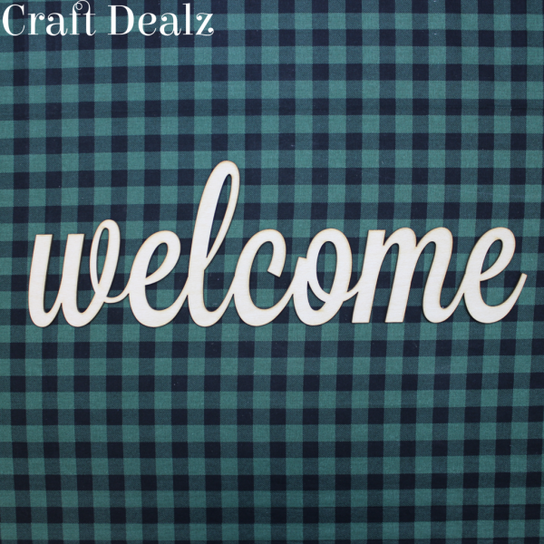 Laser welcome Script Birch 15"