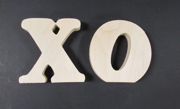 Wood Freestanding X and O