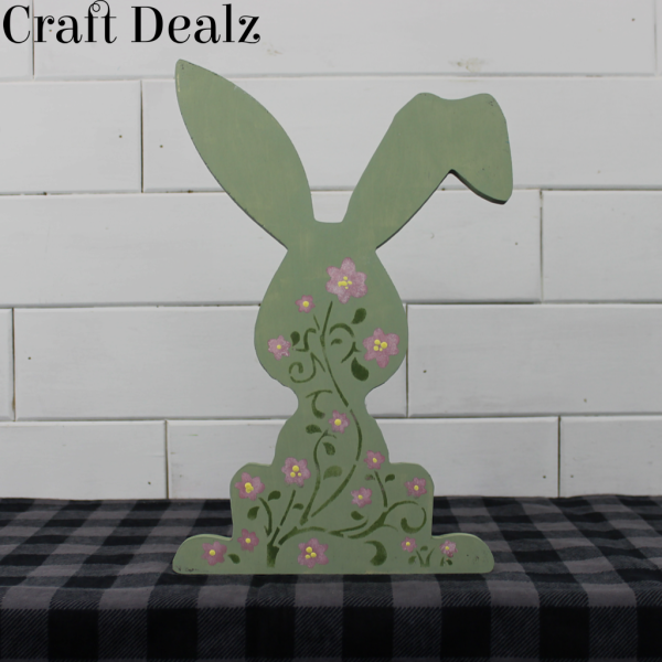 Wood Dolly Sitting Bunny