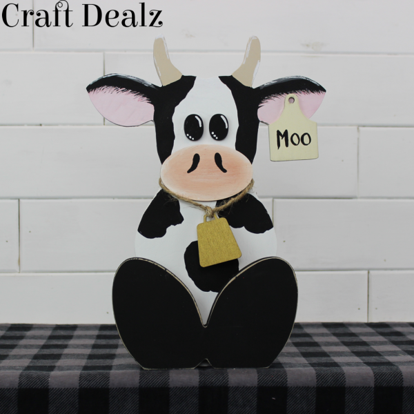 7 Piece Sitting Cow Cutout