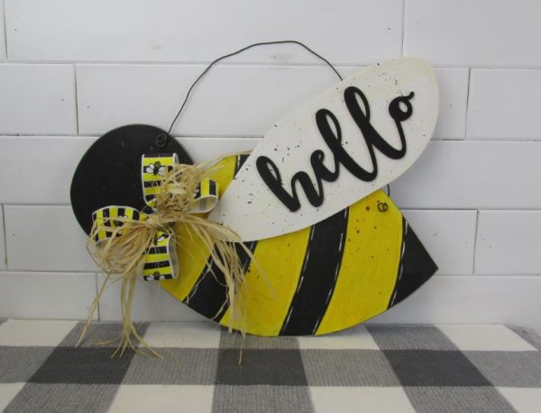 Wooden 2 Piece Bee Cutout