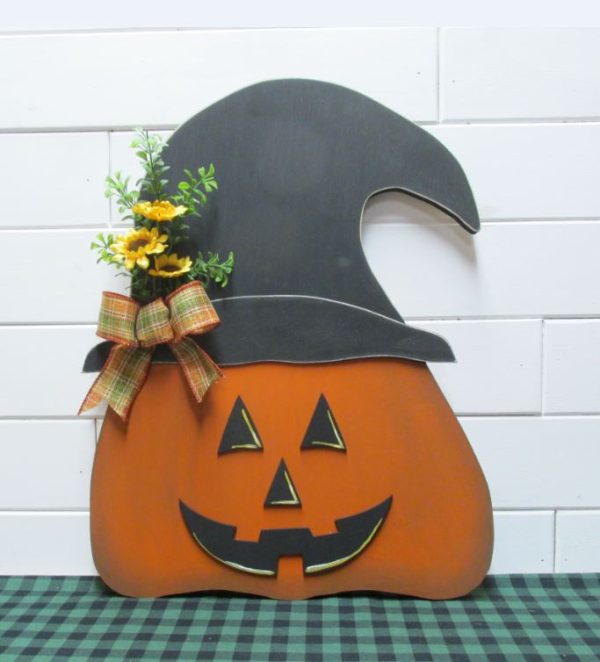 Rustic Wooden Jack-O-Lantern - Image 2