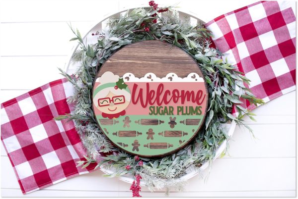 Laser Welcome Sugar Plums Overlay w Circle