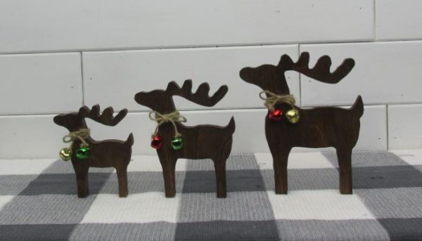 Wood Stand Alone Reindeer - Image 2