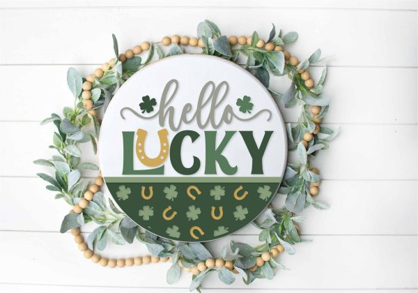 Laser Hello Lucky Overlay w Circle