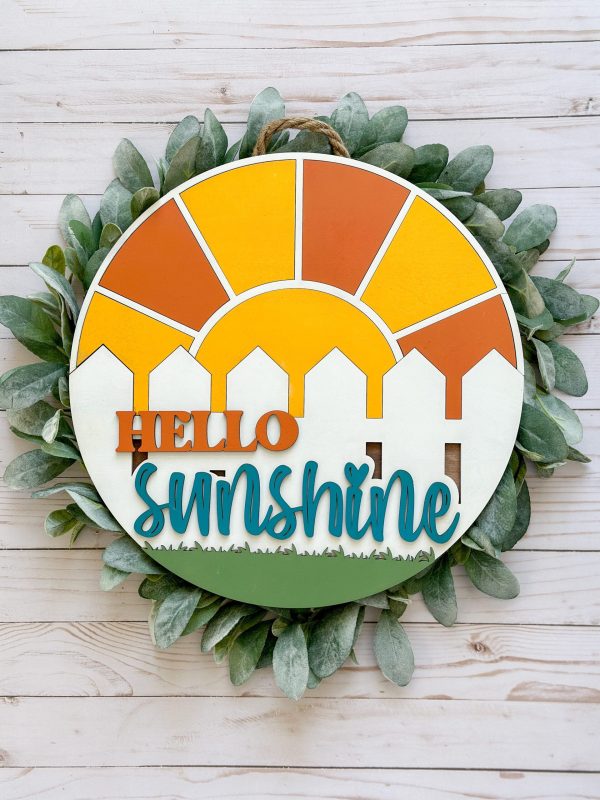 Hello Sunshine Picket Fence Overlay