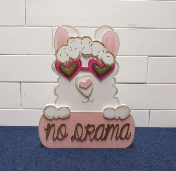 Wooden No Drama Llama