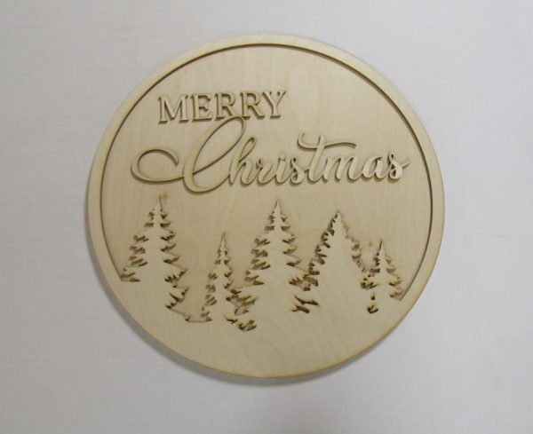 Merry Christmas Pines Overlay w Circle - Image 2