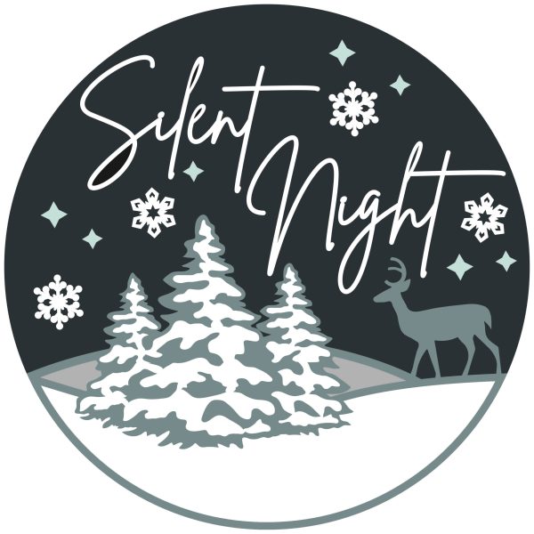 Silent Night and deer Overlay w Circle