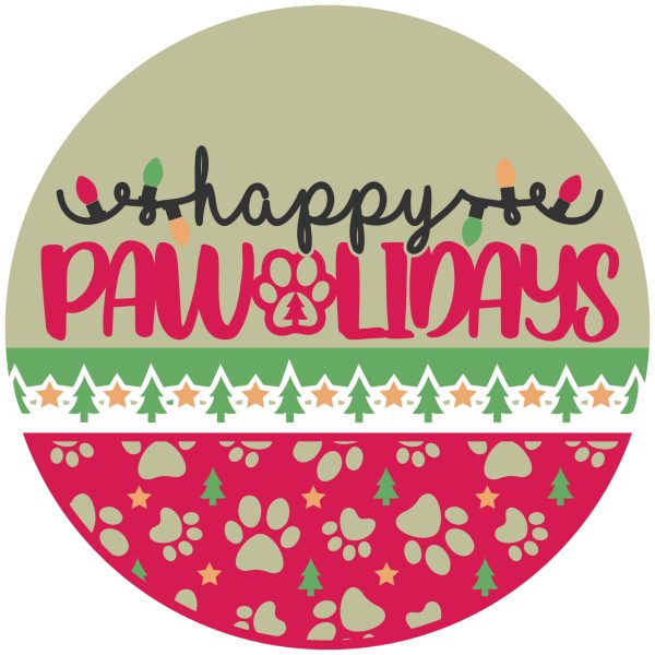 Happy Pawlidays Overlay w Circle