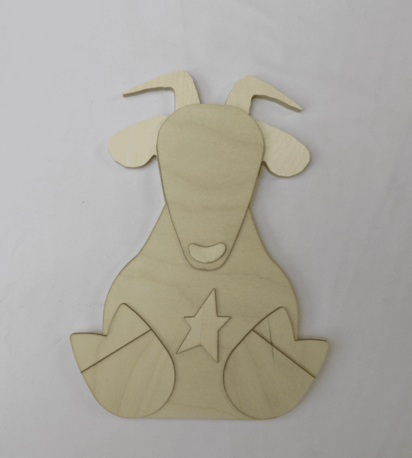 Wooden Sitting Goat - Image 2