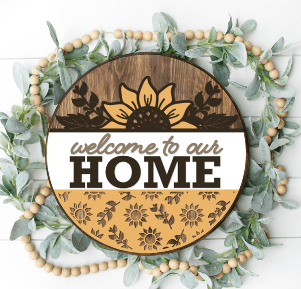 Sunflower Welcome to our Home Overlay