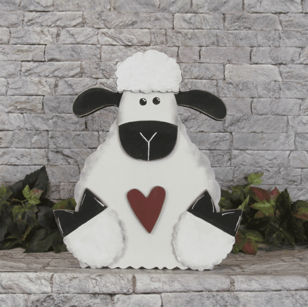 Wooden Freestanding Sitting Sheep