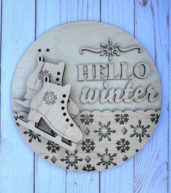 Hello Winter w Skates Overlay - Image 2