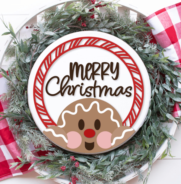 Peppermint Gingerbread Merry Christmas Overlay