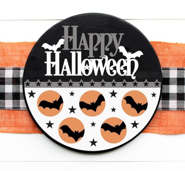 Happy Halloween Bats Overlay