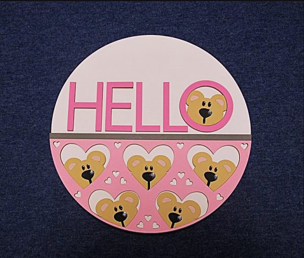 Hello w Hearts and Bears Overlay