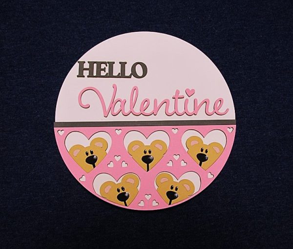 Hello Valentine w Hearts and Bears Overlay